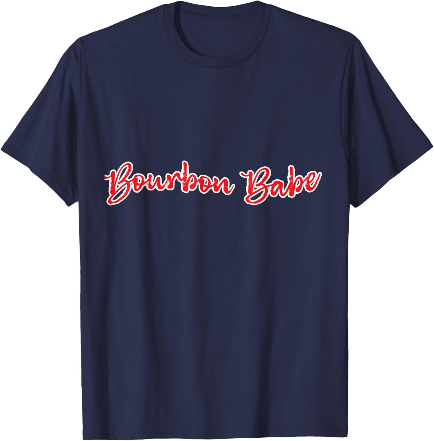 Bourbon Babe Kentucky Whiskey Graphic Country Fan T-Shirt - T-Shirt | Navy