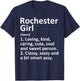 ROCHESTER GIRL NY NEW YORK Funny City Home Roots Gift T-Shirt - T-Shirt | Navy