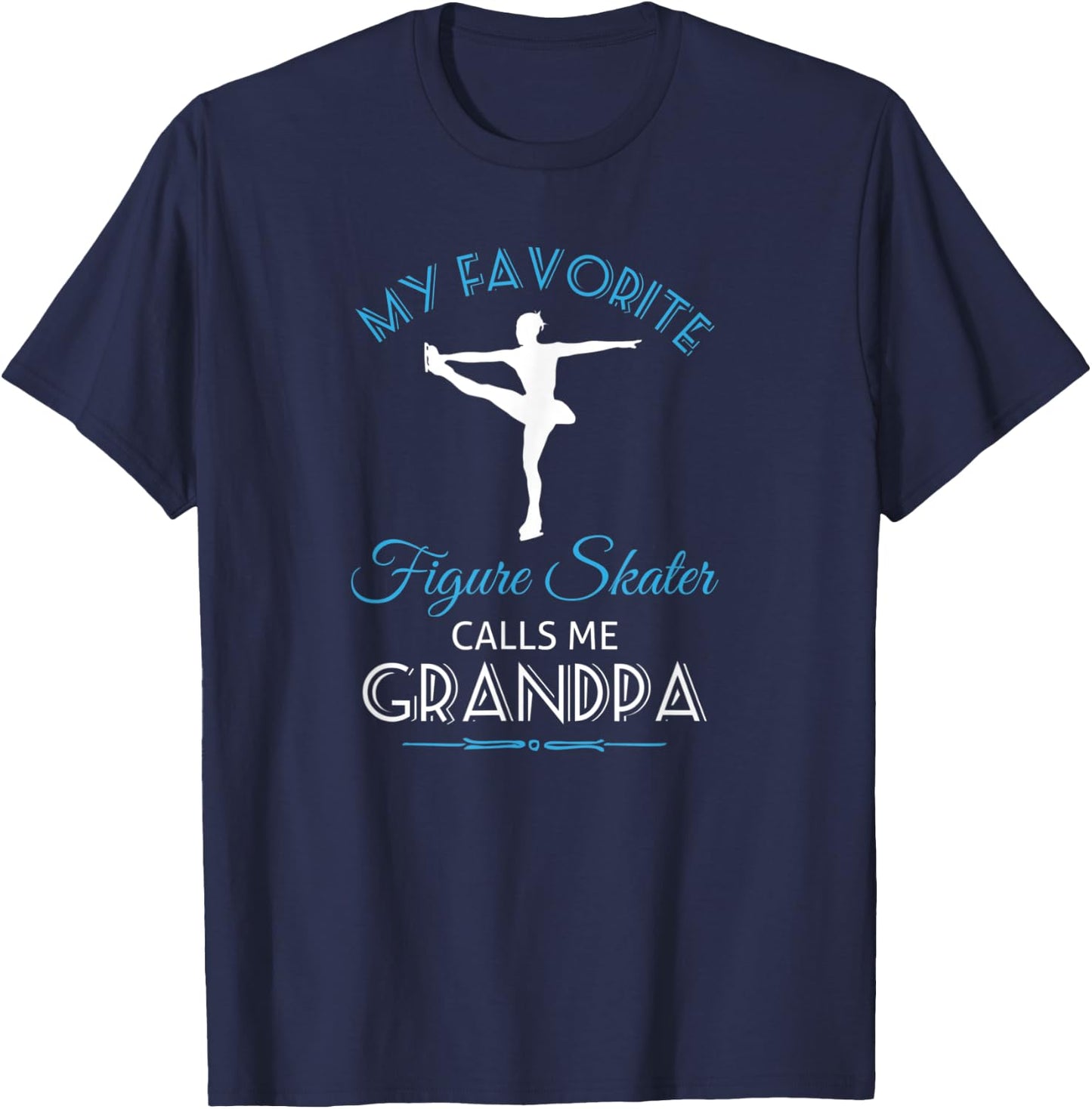 Ice Skating Grandpa T Shirt - Figure Skater T-Shirt - T-Shirt | Navy