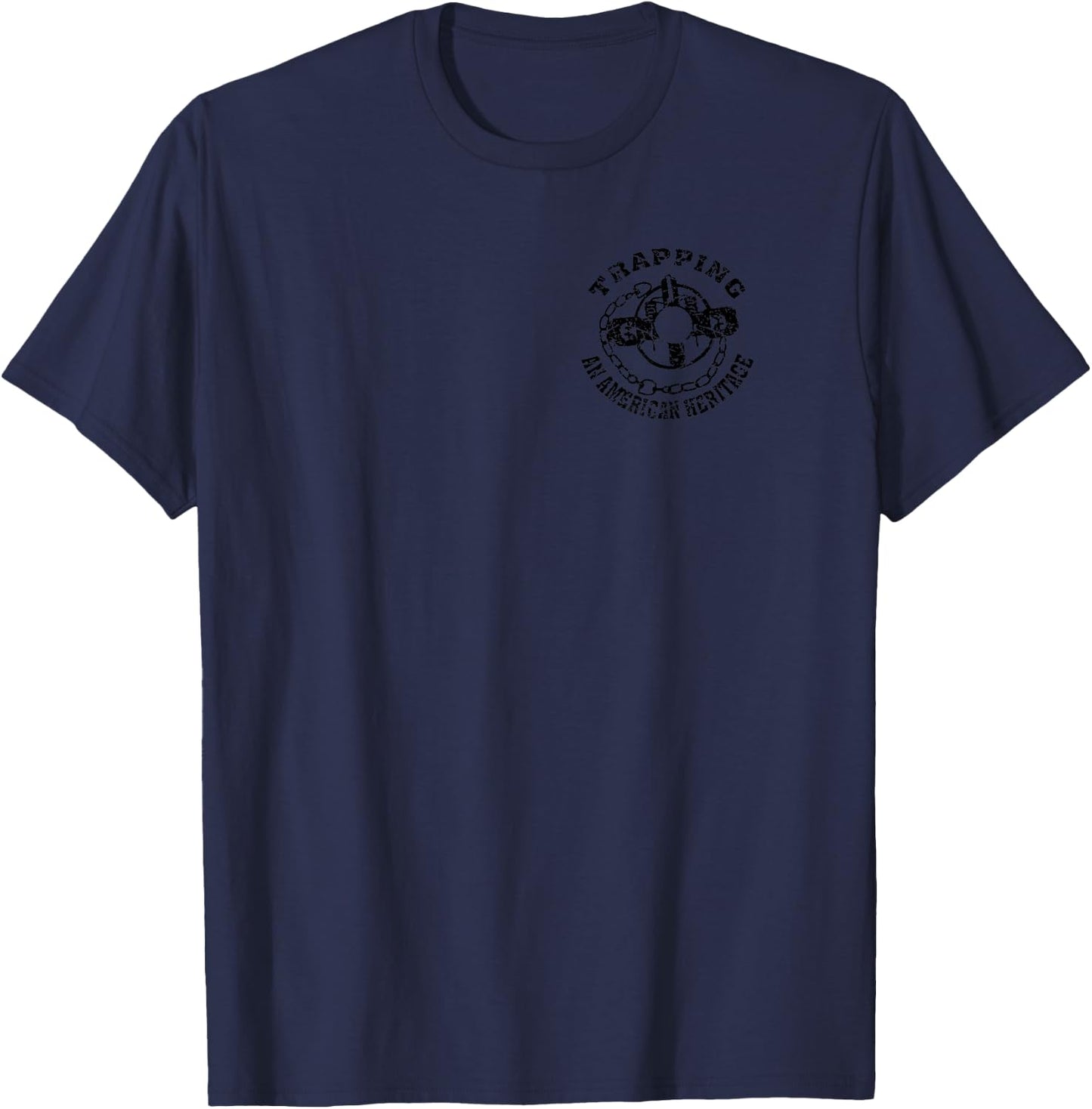 Trapping An American Heritage shirt trapper T-Shirt - T-Shirt | Navy