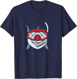 Snorkeling Shark Diving Gift I Underwater Snorkel T-Shirt - T-Shirt | Navy
