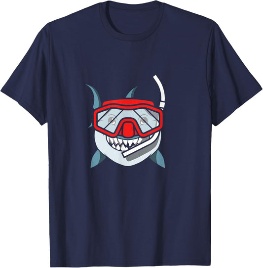 Snorkeling Shark Diving Gift I Underwater Snorkel T-Shirt - T-Shirt | Navy