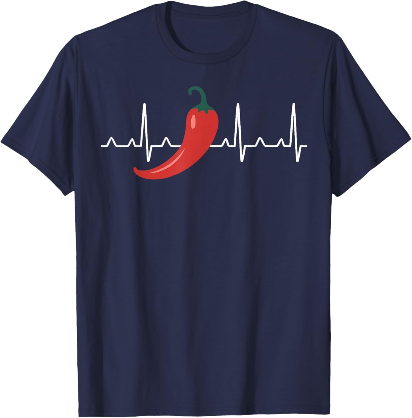 Chilihead Spicy Food Chili Lover Hot Pepper T-Shirt - T-Shirt | Navy