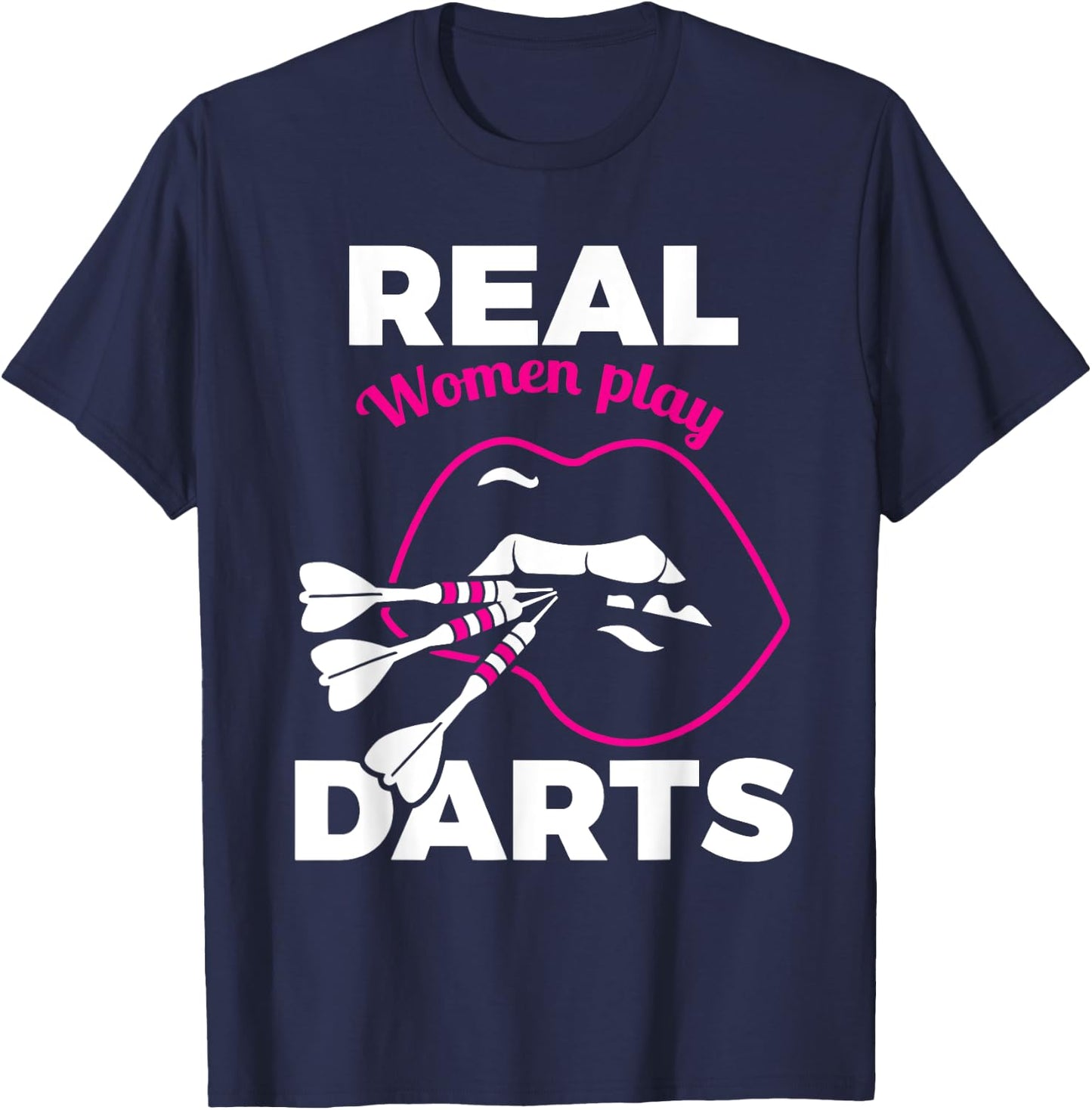 Funny Darts Shirt Female Amateur Pub Bar Dart Player T-Shirt - T-Shirt | Navy