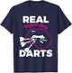 Funny Darts Shirt Female Amateur Pub Bar Dart Player T-Shirt - T-Shirt | Navy