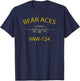 VAW-124 "Bear Aces" Squadron E-2 Hawkeye T-Shirt - T-Shirt | Navy