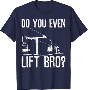 Ski Snowboard - Ski Lift Saying Funny Skier Gift T-Shirt - T-Shirt | Navy