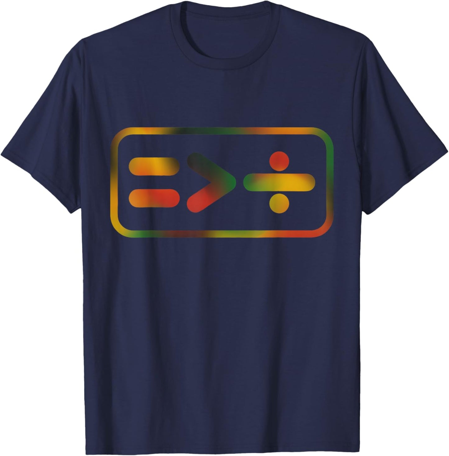 Juneteenth Equality Is Greater Than Division Afro Men Women T-Shirt - T-Shirt | Navy