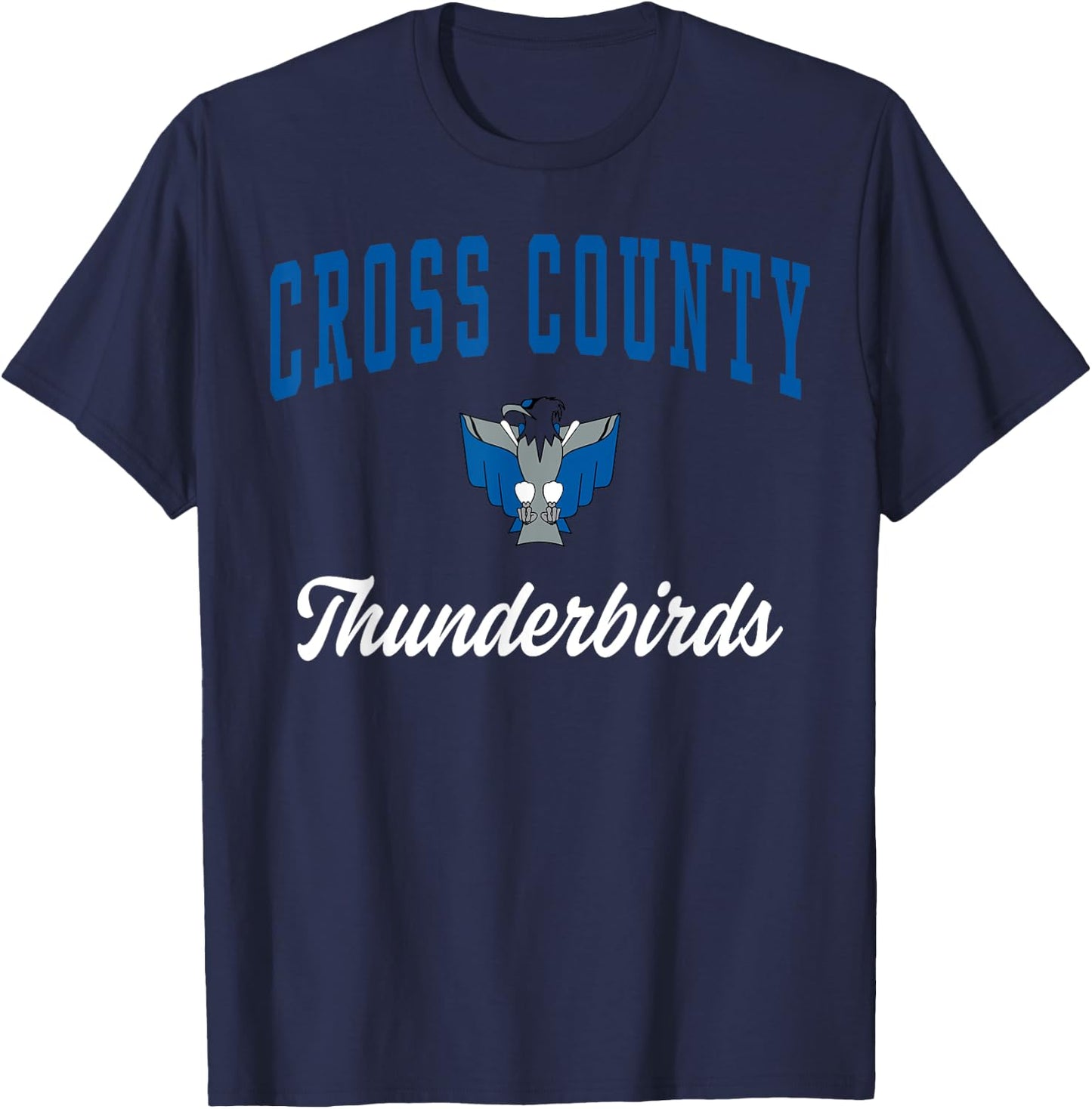 Cross County High School Thunderbirds C3 T-Shirt - T-Shirt | Navy