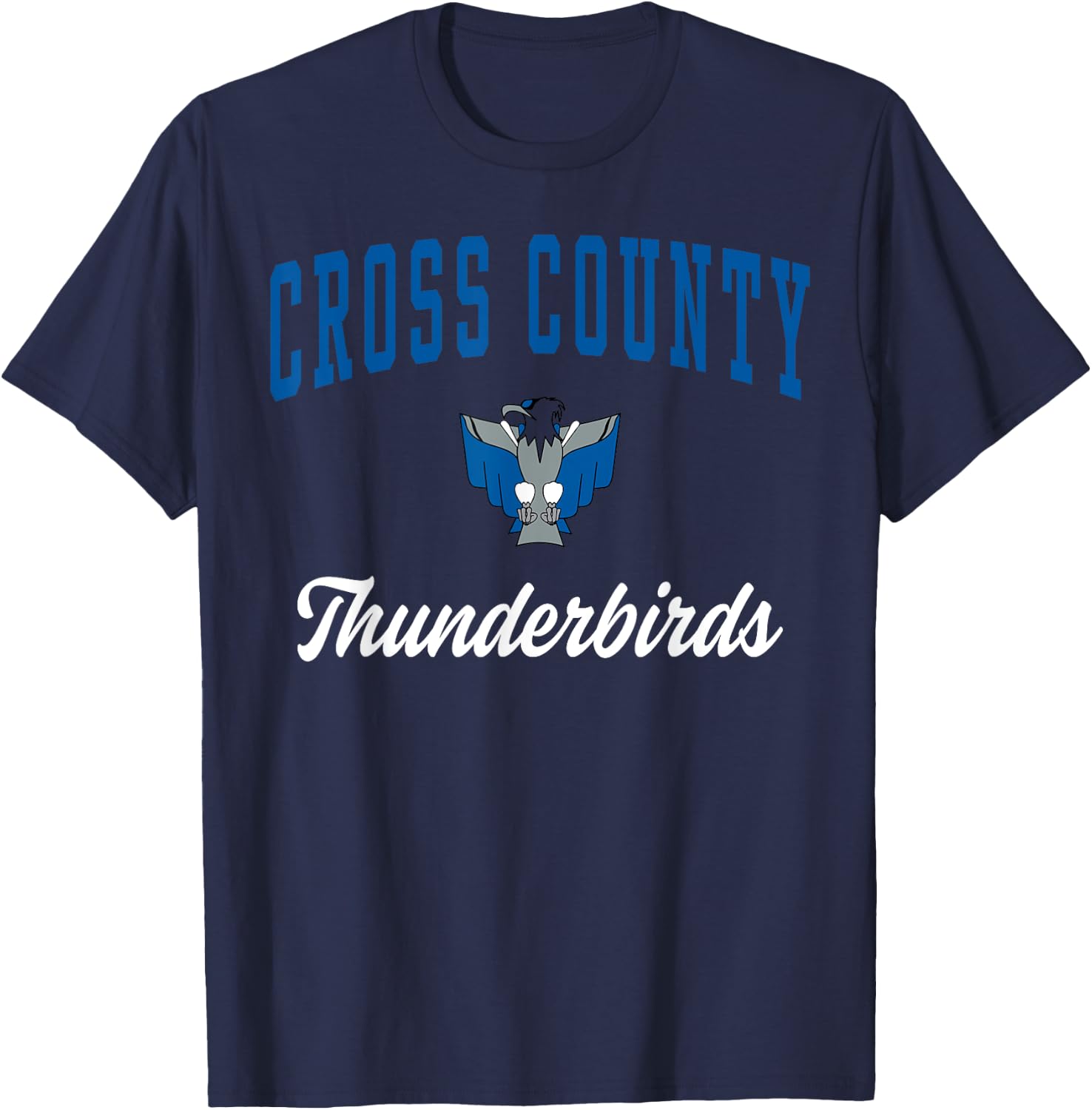 Cross County High School Thunderbirds C3 T-Shirt - T-Shirt | Navy