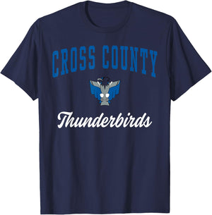 Cross County High School Thunderbirds C3 T-Shirt - T-Shirt | Navy