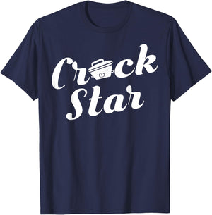 Crock Star Christmas Slow Cook Pot Chef Funny T-Shirt - T-Shirt | Navy