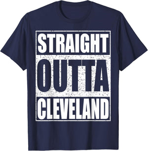 Straight Outta Cleveland Ohio Gift Shirt T-Shirt - T-Shirt | Navy