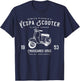 Vintage Piaggio Scooter 1953 125cc T Shirt Original Design T-Shirt - T-Shirt | Navy