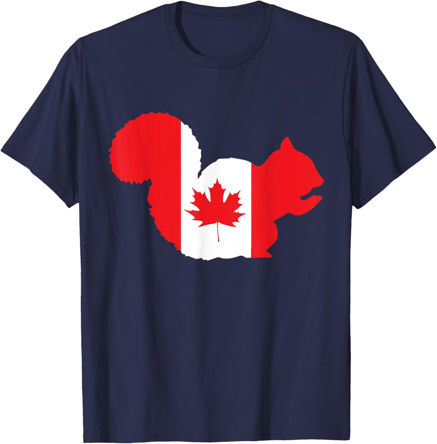 Proud Canadian Canada Squirrel Canada Day T-Shirt - T-Shirt | Navy