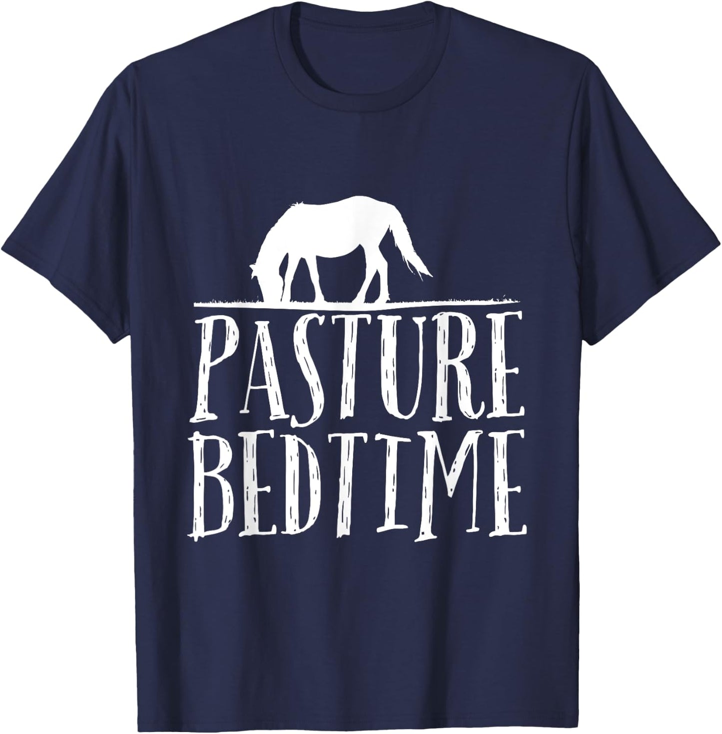Horse Pasture past your bedtime t shirt pj cute funny T-Shirt - T-Shirt | Navy