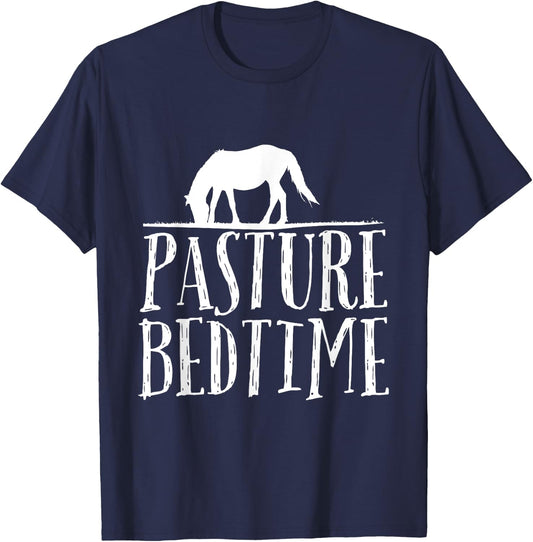 Horse Pasture past your bedtime t shirt pj cute funny T-Shirt - T-Shirt | Navy