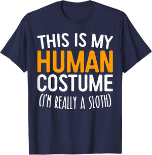 This Is My Human Costume I'm Really A Sloth T-Shirt - T-Shirt | Navy