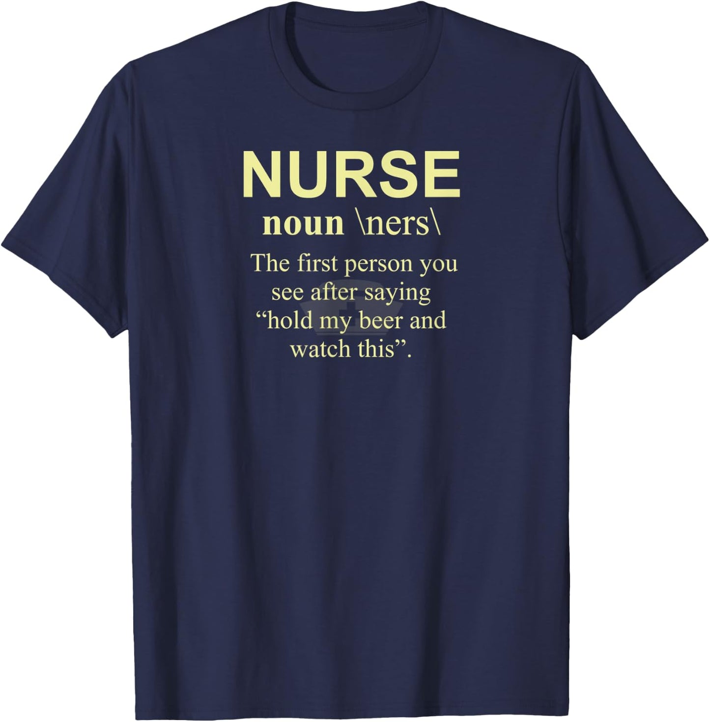 Funny Noun Nurse Definition LPN RN CNA Cool Gift T-Shirt - T-Shirt | Navy