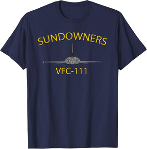 VFC-111 "Sundowners" F-5 Tiger II Adversary Squadron T-Shirt - T-Shirt | Navy