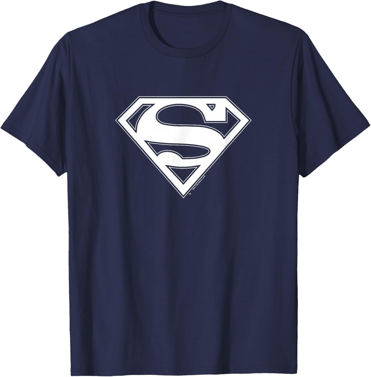 Superman Orange & White Shield T-Shirt - T-Shirt | Navy