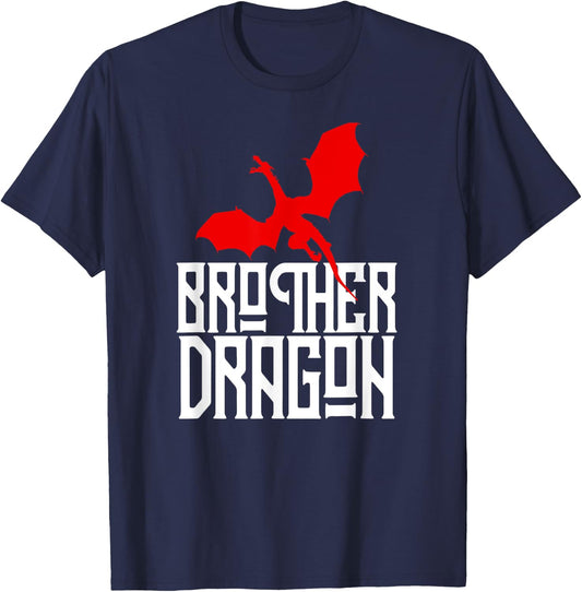 Brother Dragon Shirt Red Matching Family Tribe T-Shirt - T-Shirt | Navy
