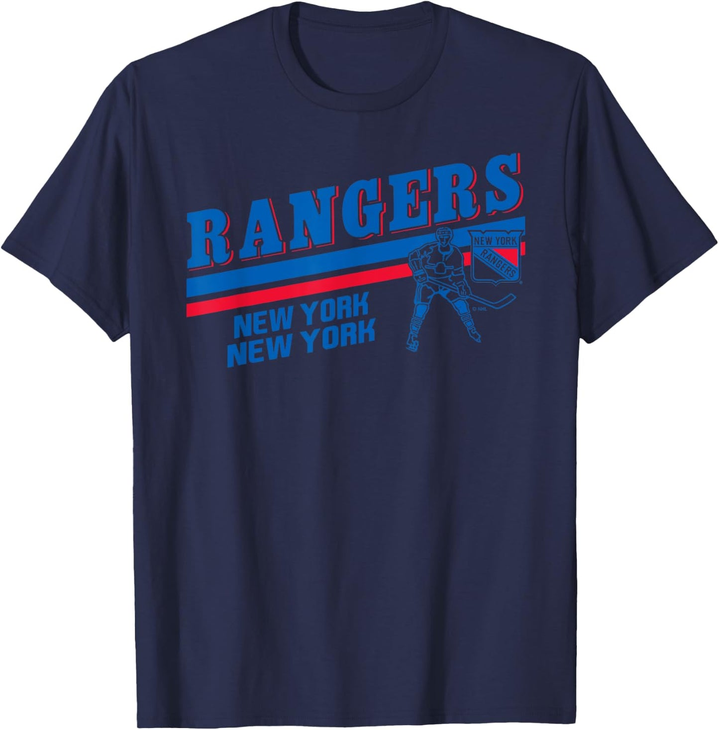 New York Rangers Player White Officially Licensed T-Shirt - T-Shirt | Navy