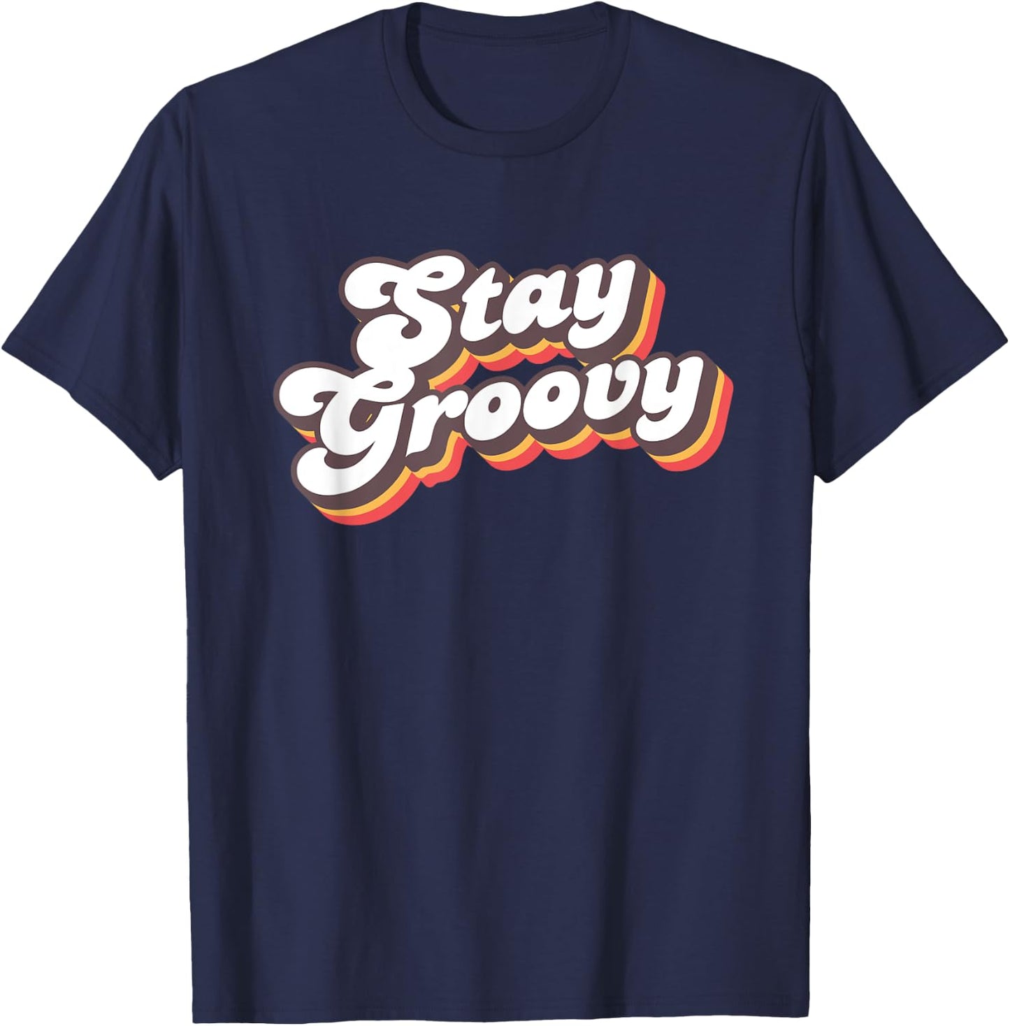 Stay Groovy Roller Disco Outfit 70s Costume T-Shirt - T-Shirt | Navy