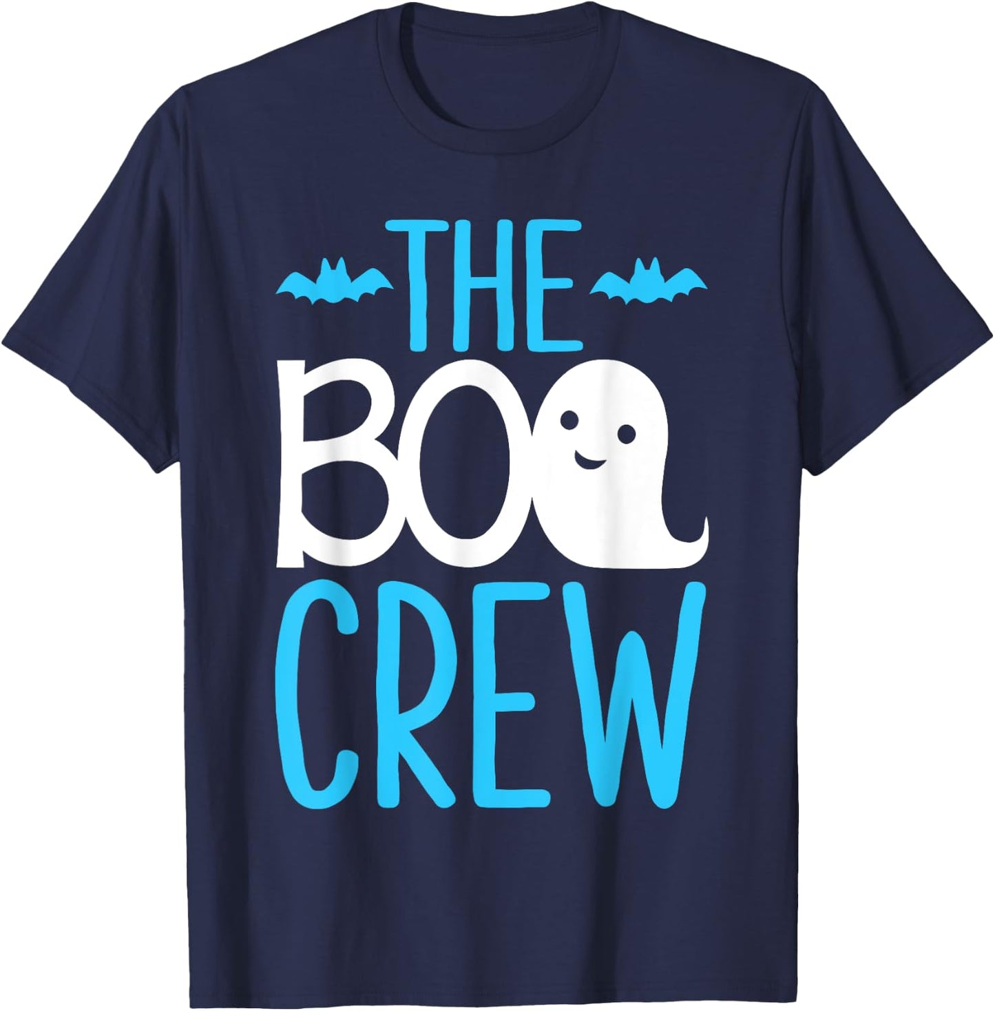 The Boo Crew Shirt Matching Halloween Blue T-Shirt - T-Shirt | Navy