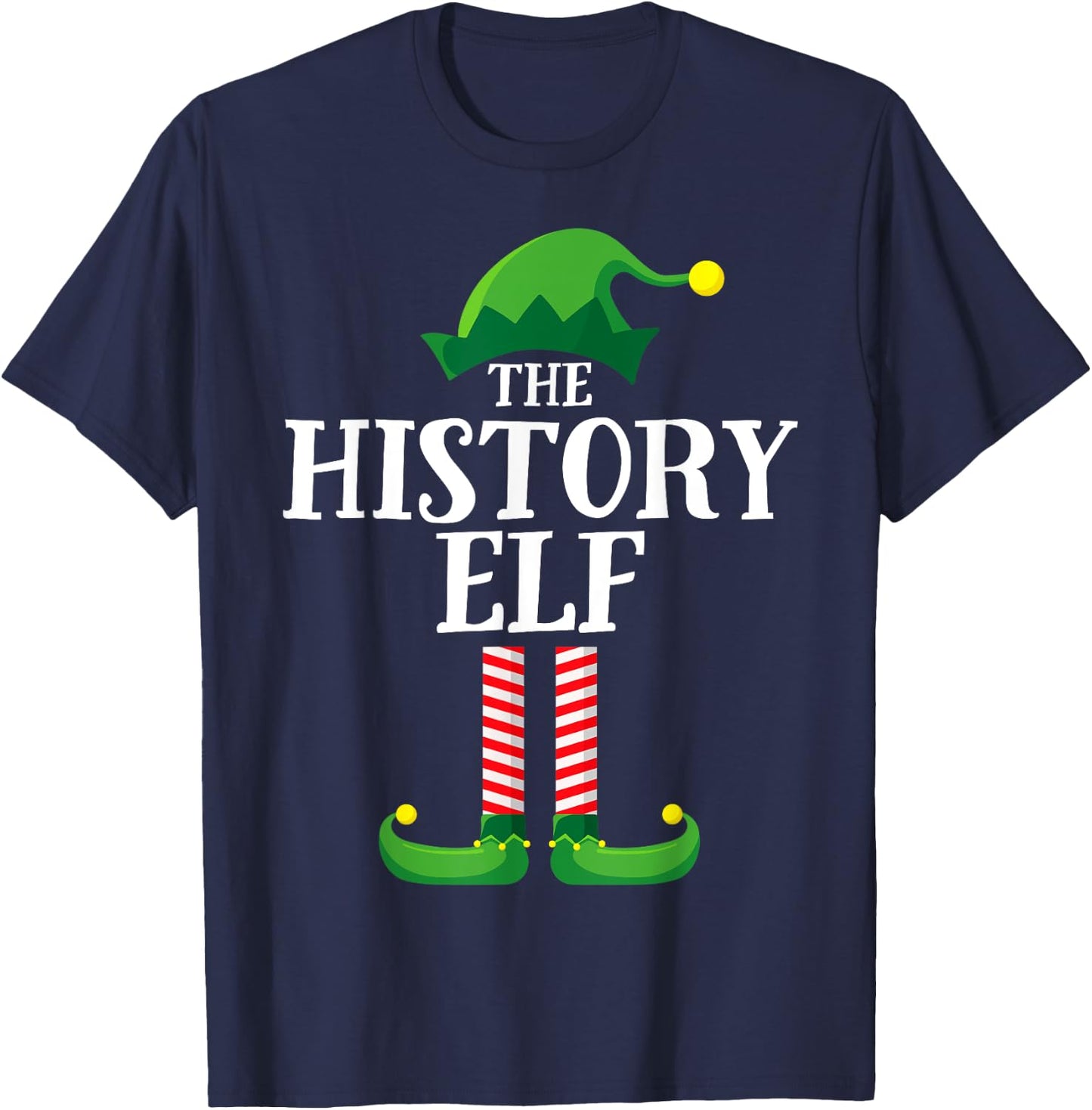History Elf Matching Family Group Christmas Party Pyjamas T-Shirt - T-Shirt | Navy