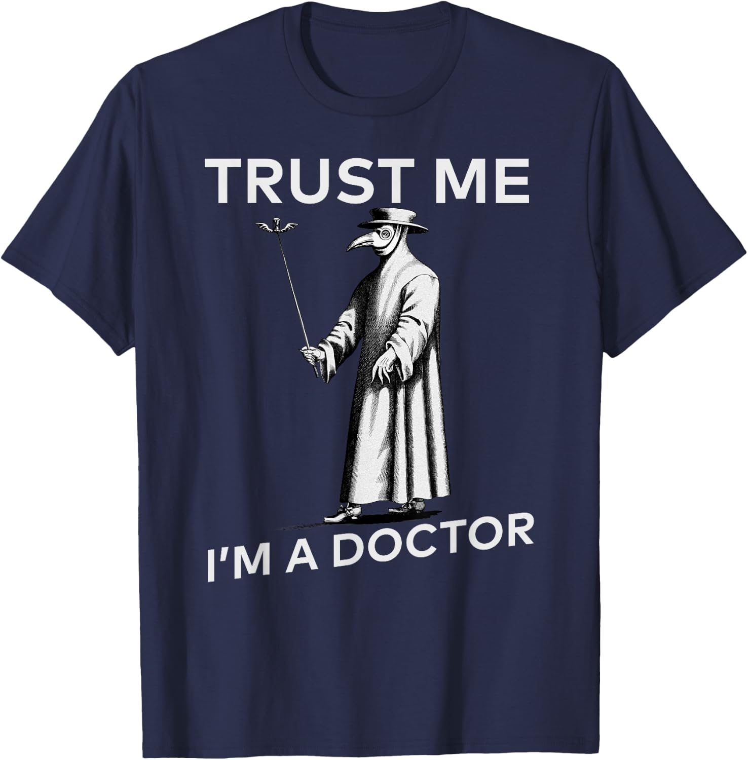 Funny Doctor Plague Doctor Black Plague Black Death Macabre T-Shirt - T-Shirt | Navy