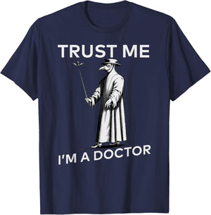Funny Doctor Plague Doctor Black Plague Black Death Macabre T-Shirt - T-Shirt | Navy