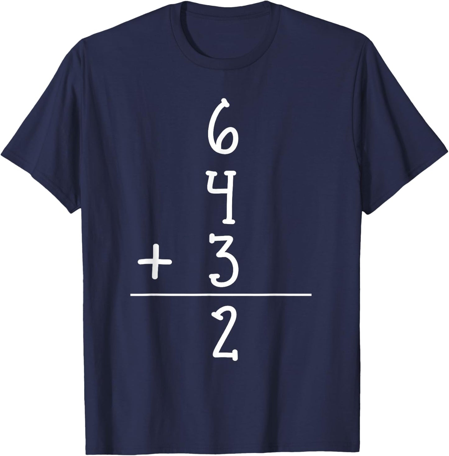 Funny Baseball Gift 6+4+3 2 baseball Double Play T-Shirt - T-Shirt | Navy
