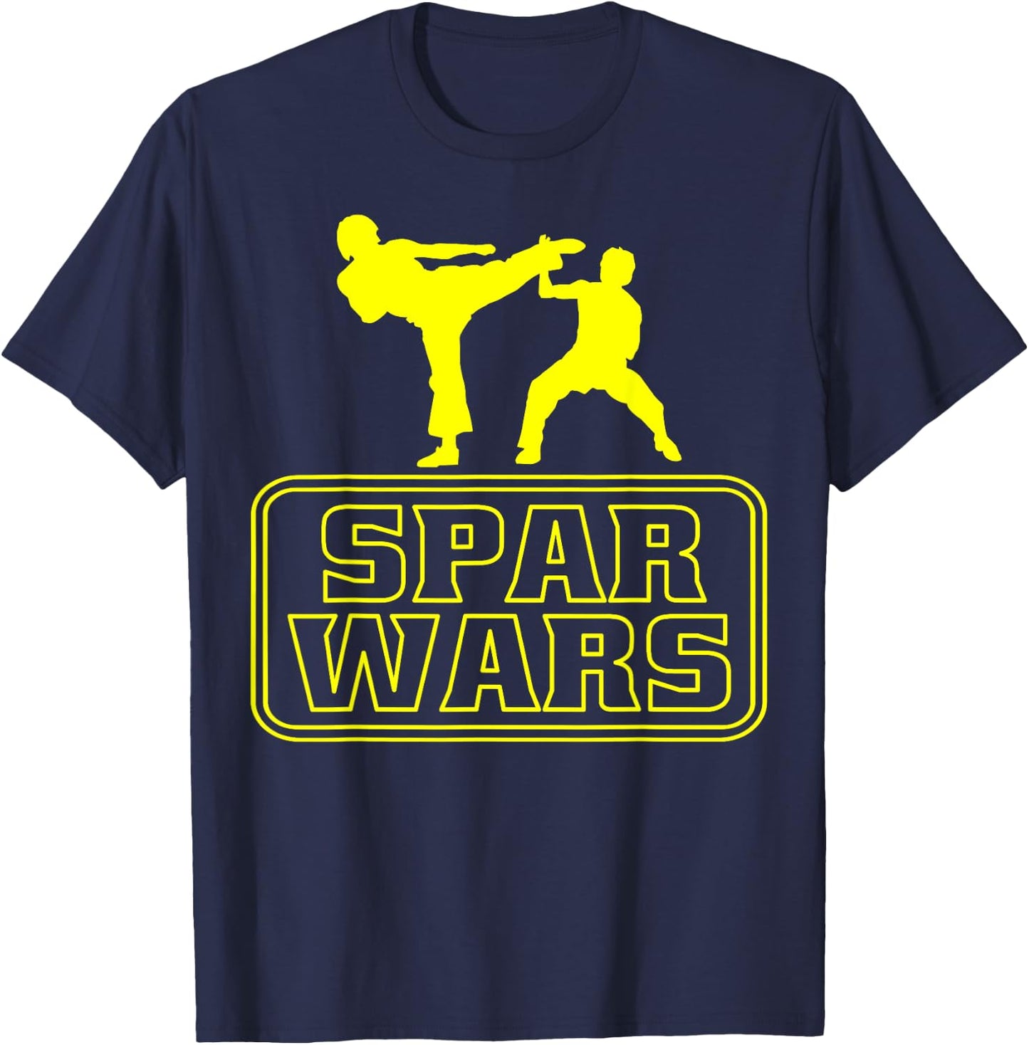 Spar Wars Martial Arts Cool Taekwondo Funny Shirt T-Shirt - T-Shirt | Navy