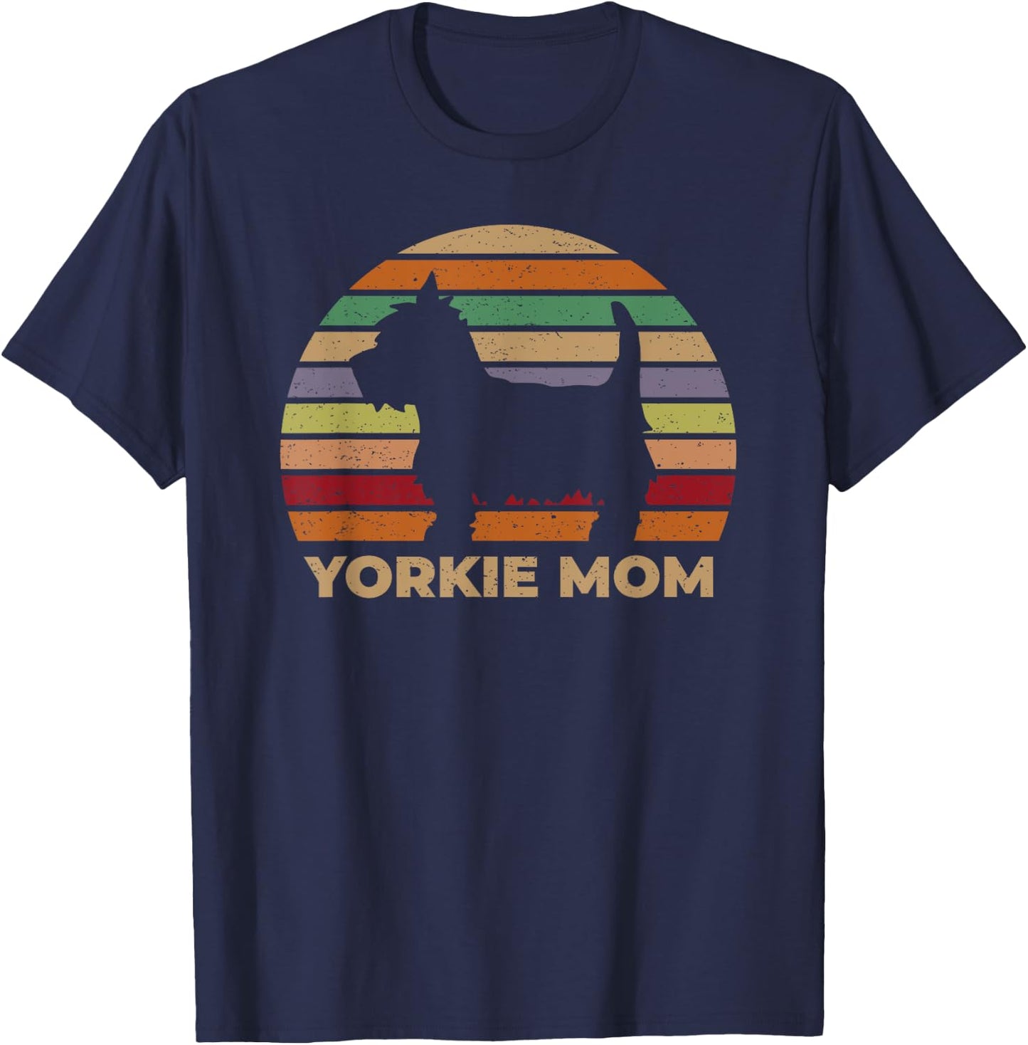 Yorkie Mom, Women, Girls, Yorkshire Terrier Dog Owner T-Shirt - T-Shirt | Navy