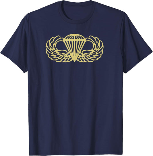 Army Parachute wings badge airborne olive T-Shirt - T-Shirt | Navy