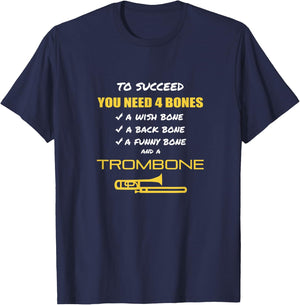 Funny Trombone Player Sarcasm Musician Music Humor Joke T-Shirt - T-Shirt | Navy