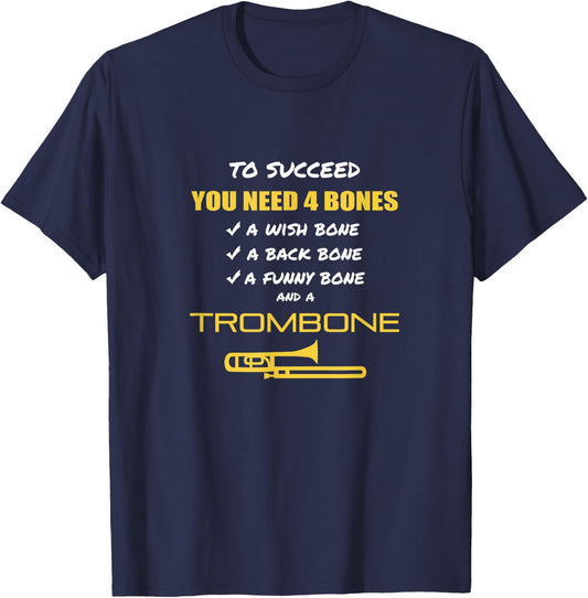 Funny Trombone Player Sarcasm Musician Music Humor Joke T-Shirt - T-Shirt | Navy