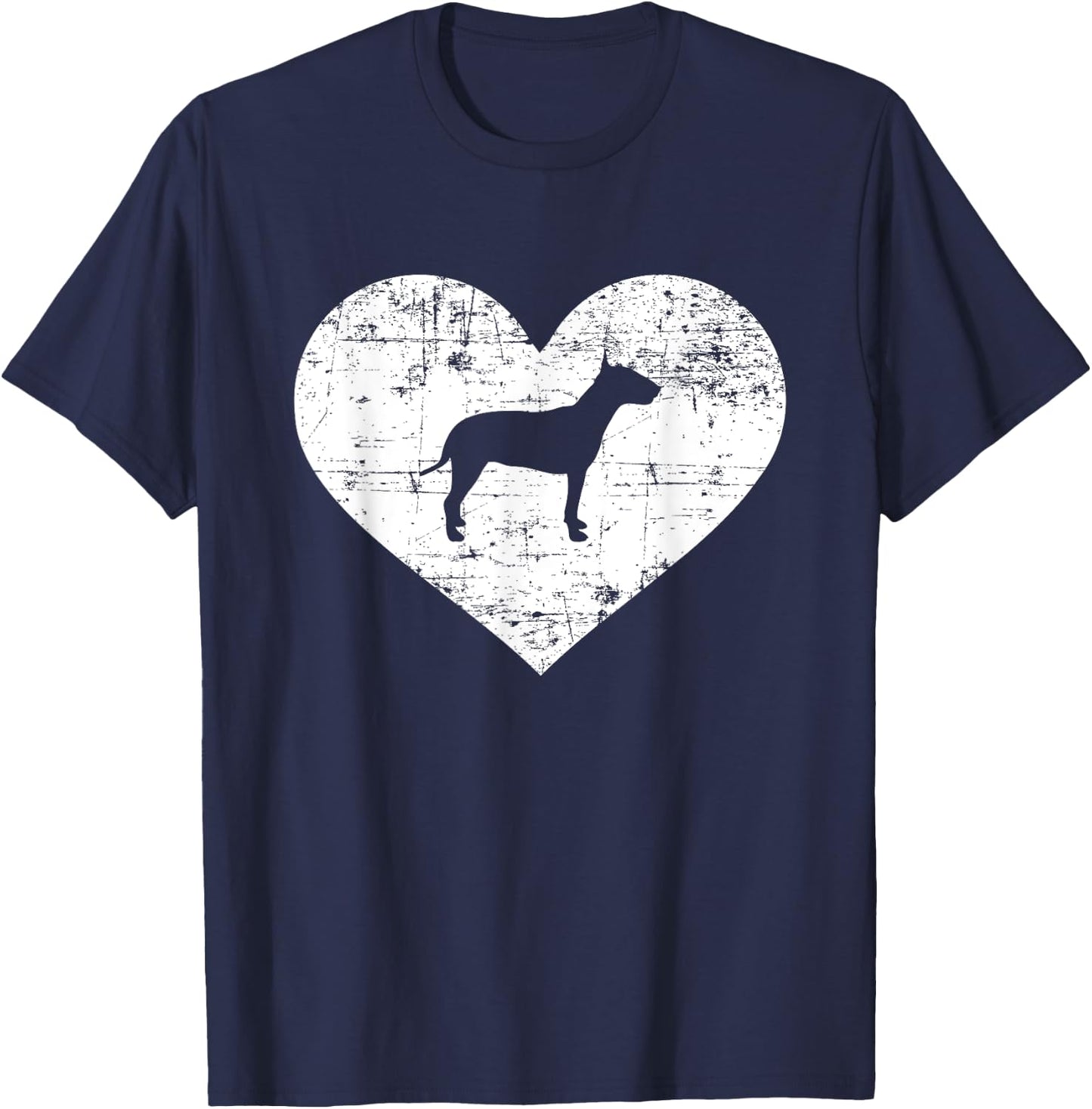 Bull terrier heart T-Shirt - T-Shirt | Navy