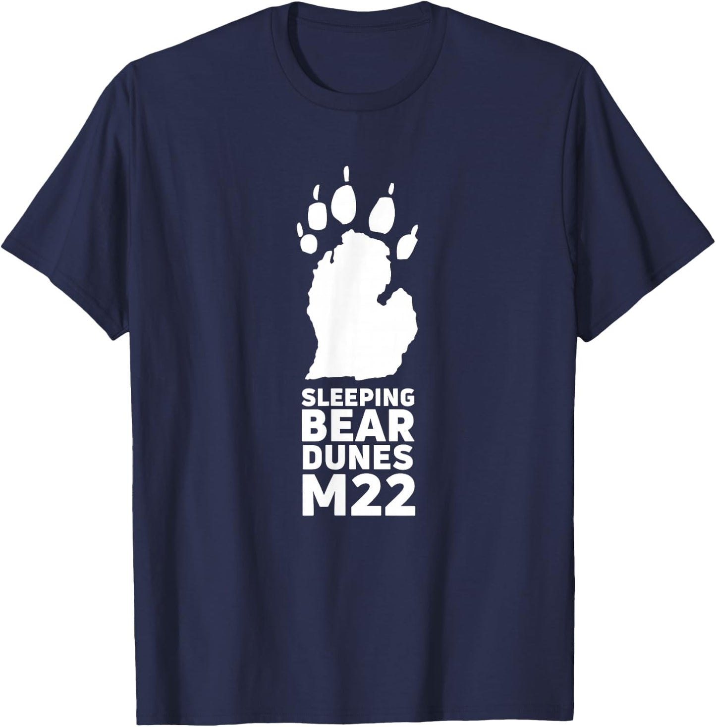 Michigan Sleeping Bear Dunes Shirt Great Lakes Vacation Gift T-Shirt - T-Shirt | Navy
