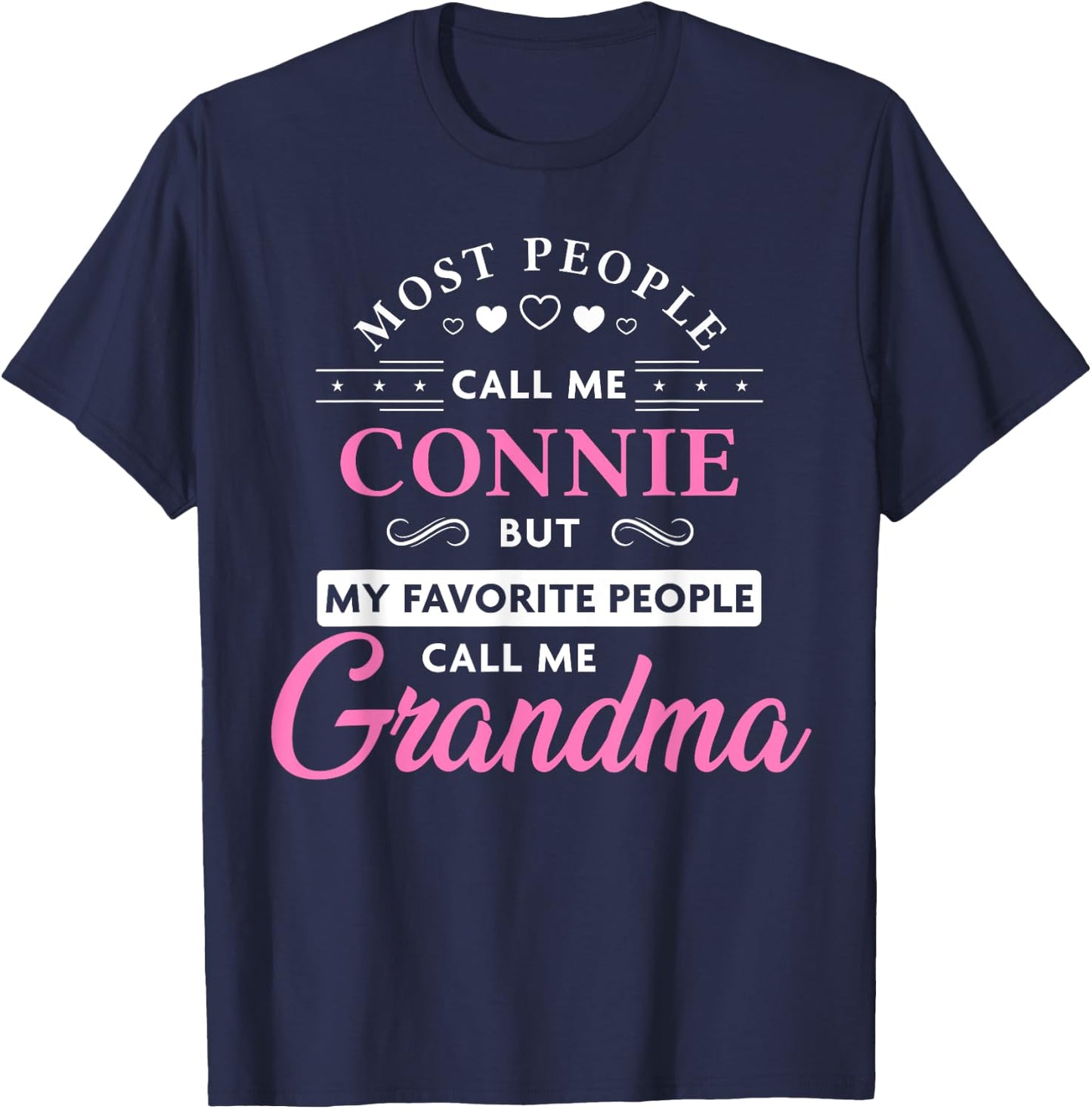 Connie Name Gift Personalized Grandma T-Shirt - T-Shirt | Navy