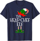 Funny The Head Chef Elf Matching Family Group Gift Christmas T-Shirt - T-Shirt | Navy