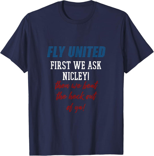 United Against Airlines That Beat And Seat U T-Shirt - T-Shirt | Navy