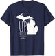 Up North Michigan T Shirt With Lakes T-Shirt - T-Shirt | Navy