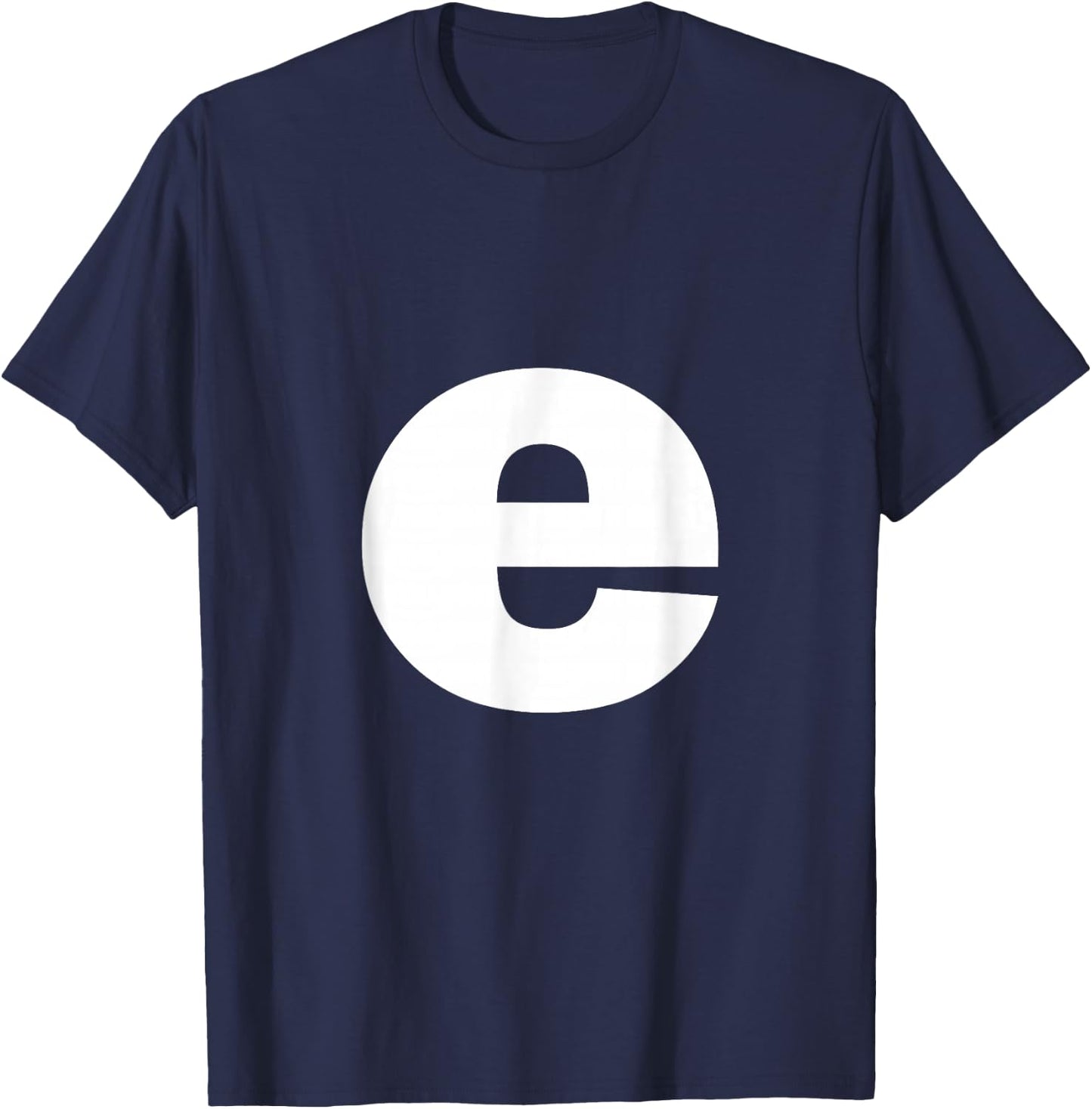 Letter E lower case alphabet spell words Initial shirt T-Shirt - T-Shirt | Navy