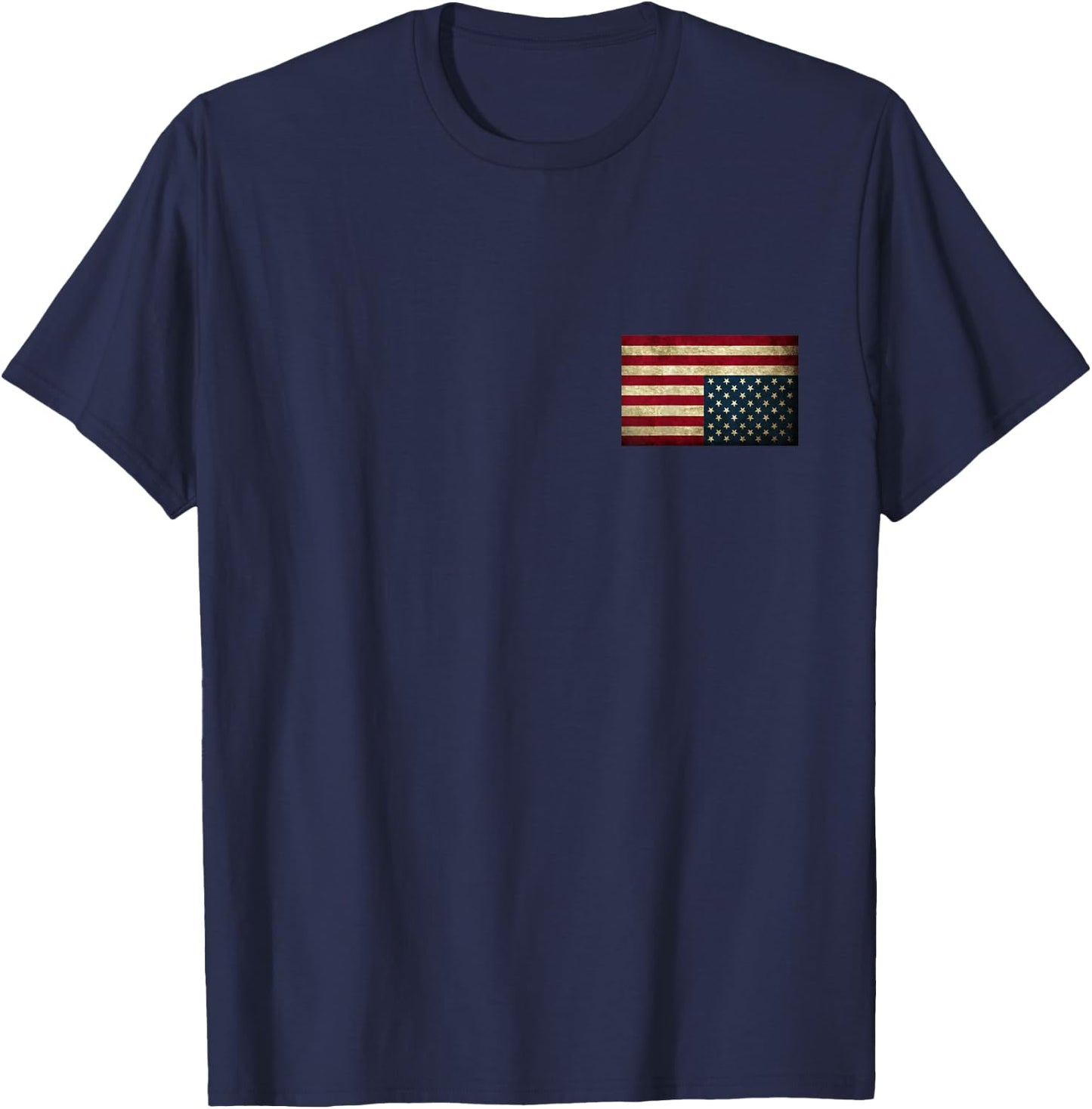 Distressed Upside Down American Flag Shirt For Protests T-Shirt - T-Shirt | Navy