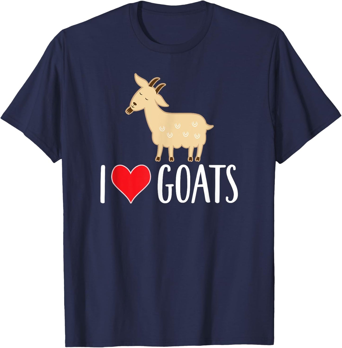 I Love Goats T-Shirt - T-Shirt | Navy