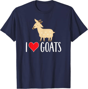 I Love Goats T-Shirt - T-Shirt | Navy