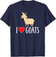 I Love Goats T-Shirt - T-Shirt | Navy