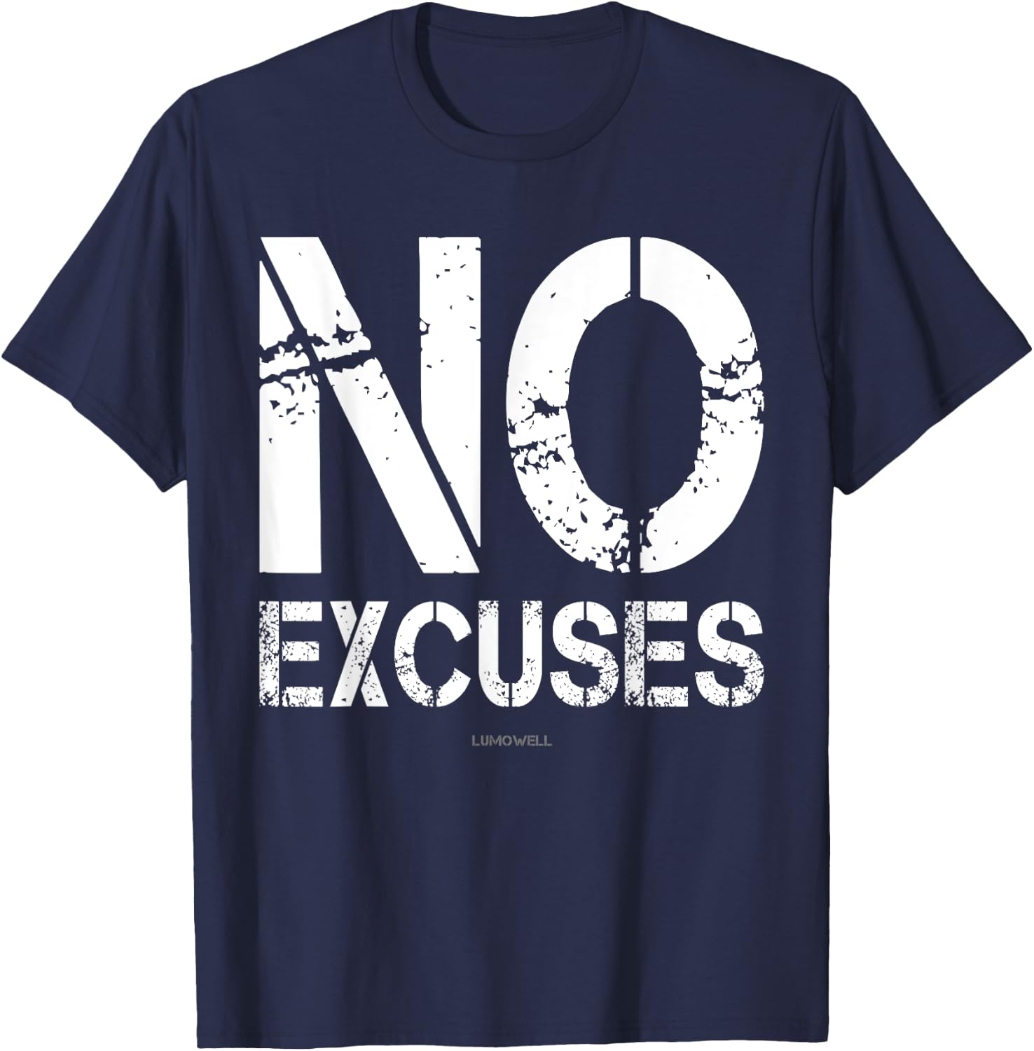 Bodybuilding Motivation Shirts: No Excuses Gym T-Shirt - T-Shirt | Navy